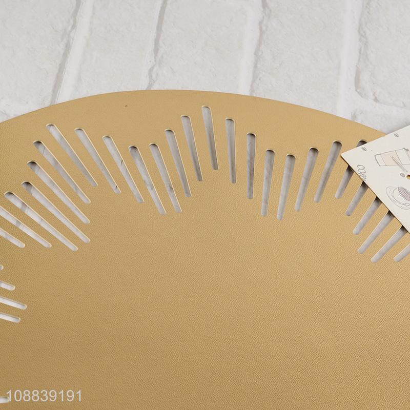 Hot items round golden pvc dinner mat place mat for home
