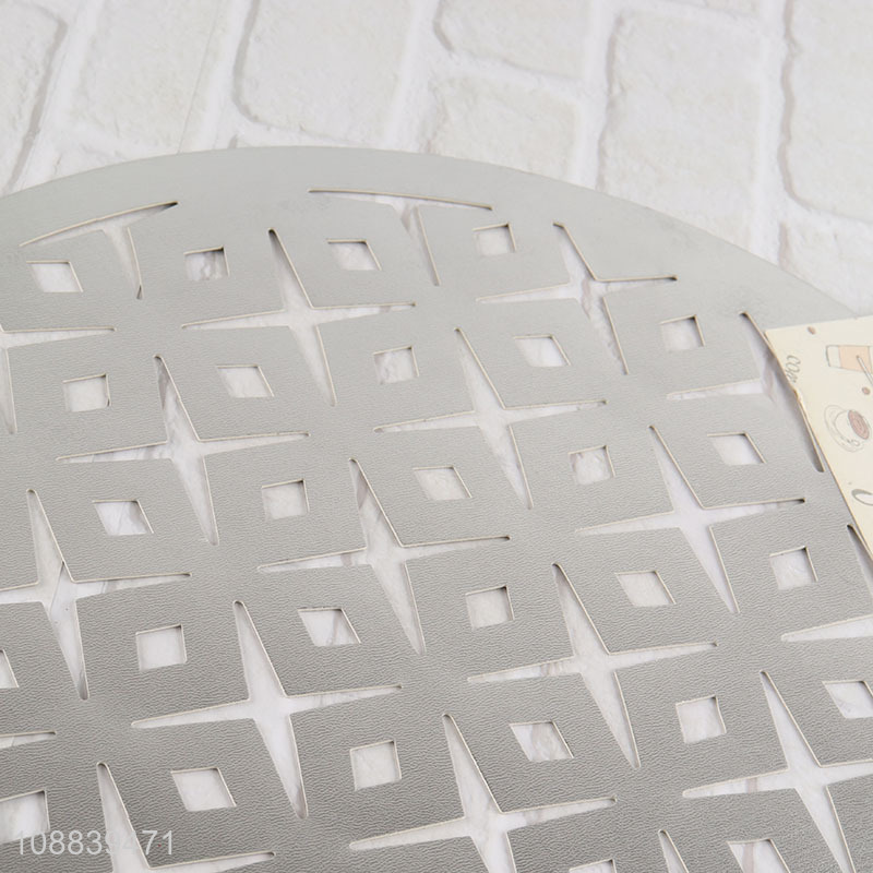 China wholesale round hollow pvc dinner mat place mat