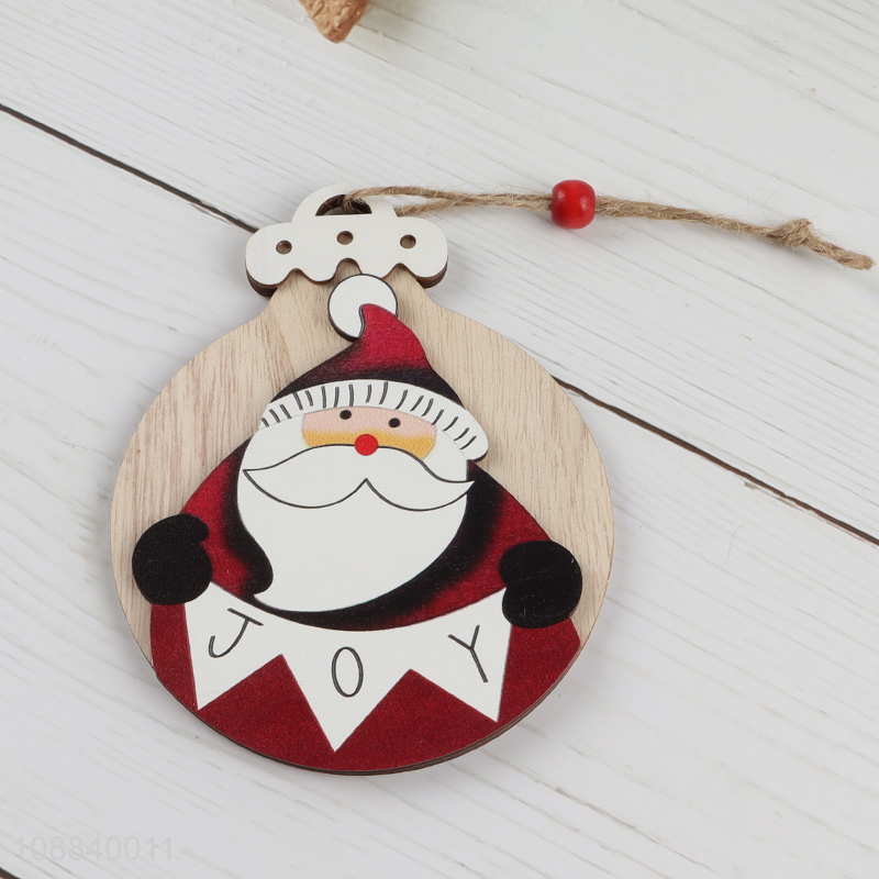 New Arrival Painted Wooden Christmas Tree Hanging Ornaments