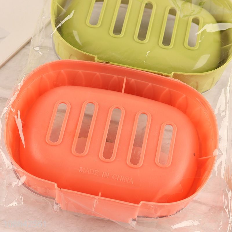 New Arrival 2-Piece Portable Plastic Soap Holder for Travel