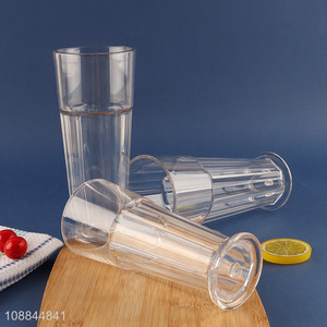 Hot Selling Unbreakable Acrylic Juice Glasses Milkshake Glass