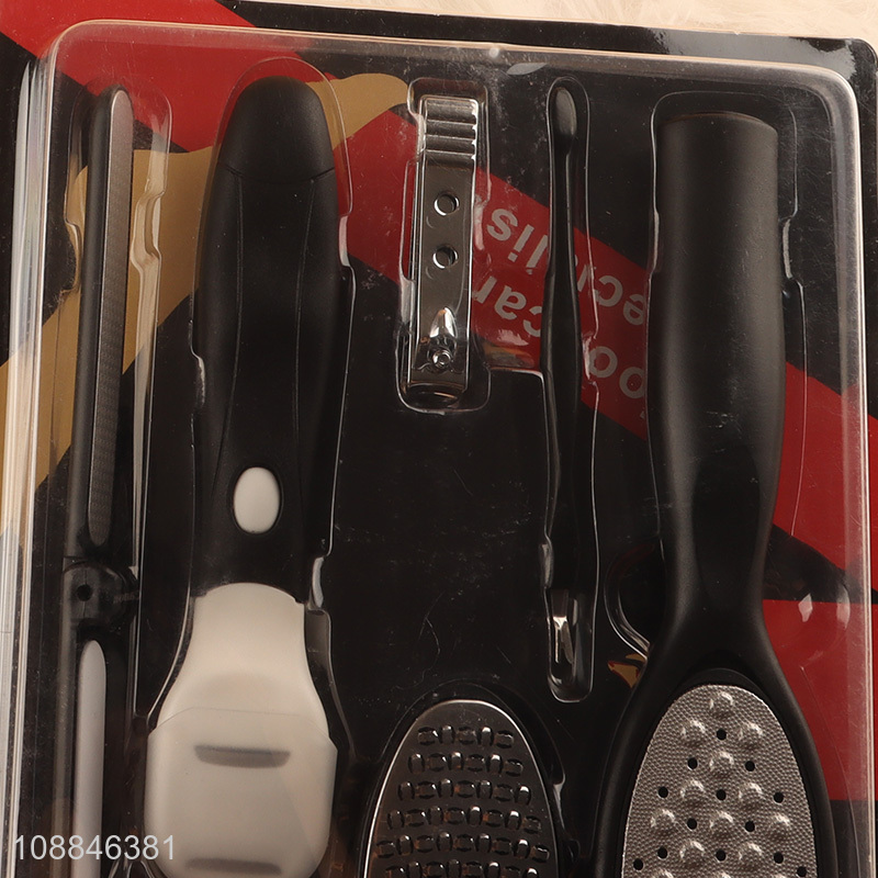 Top selling stainless steel pedicure tool removing calluses foot care set