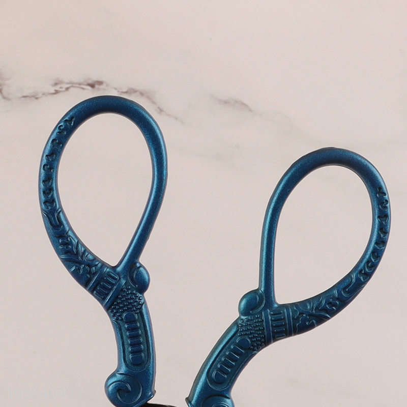 Hot selling professional orchid scissors cross embroidery thread head scissors