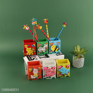 Popular products cartoon animal series students pen holder