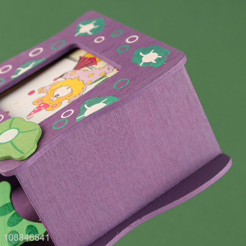 New arrival wooden cartoon pen holder for stationery