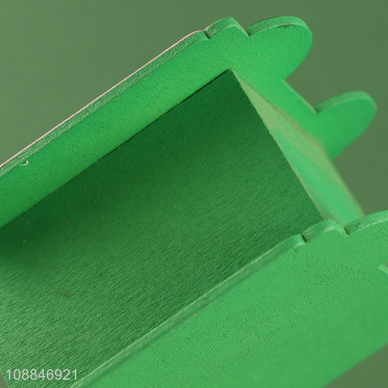 Good price cartoon colorful wooden students pen holder