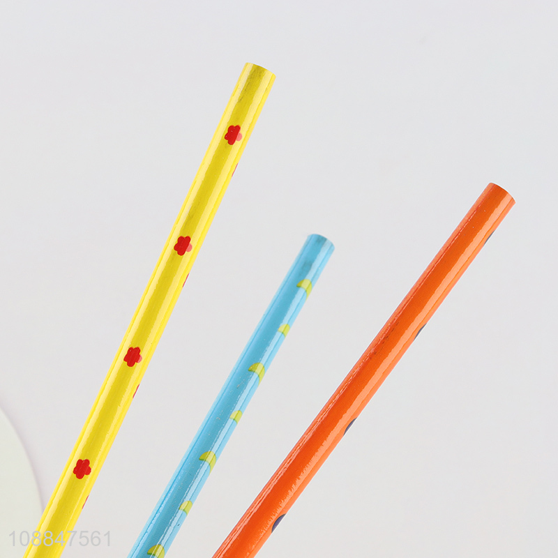 New Arrival Colorful Pencils with Cute Cartoon Toppers