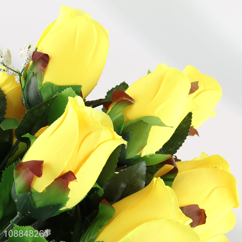 Wholesale 12-head artificial flowers lifelike flowers for home decor