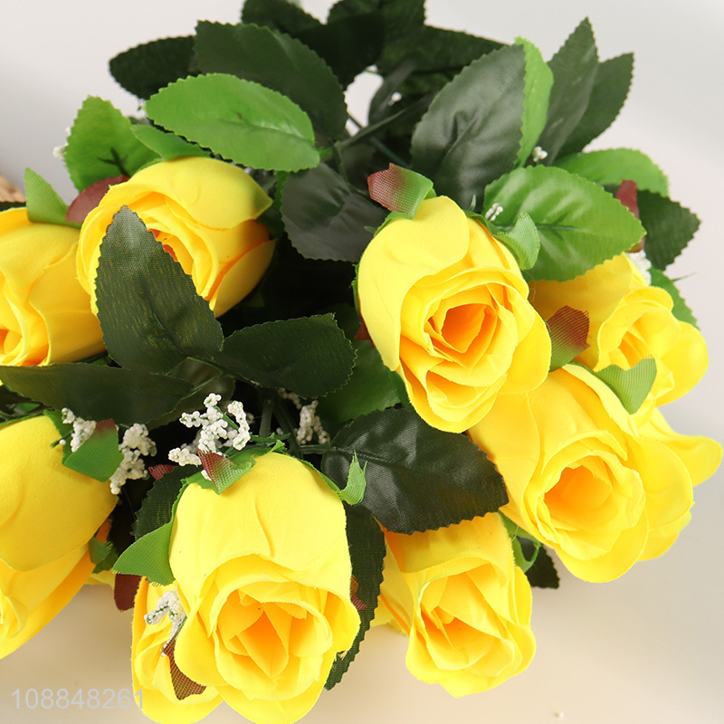 Wholesale 12-head artificial flowers lifelike flowers for home decor