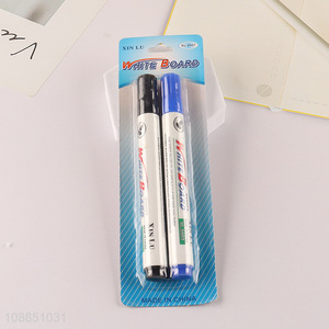 Factory supply 2pcs low odor fine tip whiteboard markers