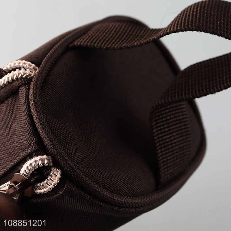 Wholesale large capacity zippered pencil bag stationery pen bag