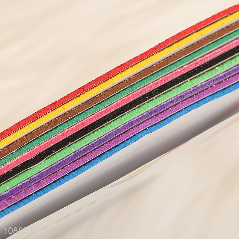 Wholesale 10 sheets glitter color paper cardstock for DIY craft