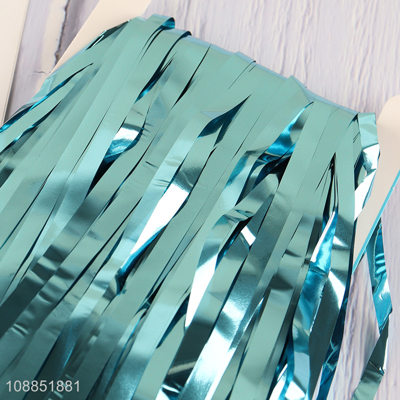 Hot selling metallic tinsel foil fringe curtain backdrop party streamers