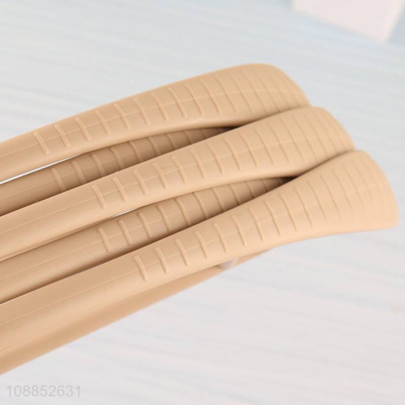 High quality 5pcs wide heavy duty non-slip plastic clothes hangers