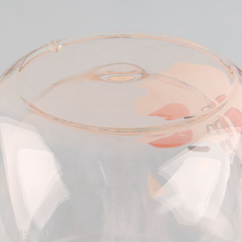 Good quality cute double walled high borosilicate glass drinking cup