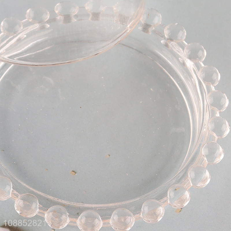 High quality clear glass butter keeper butter dish with lid for kitchen