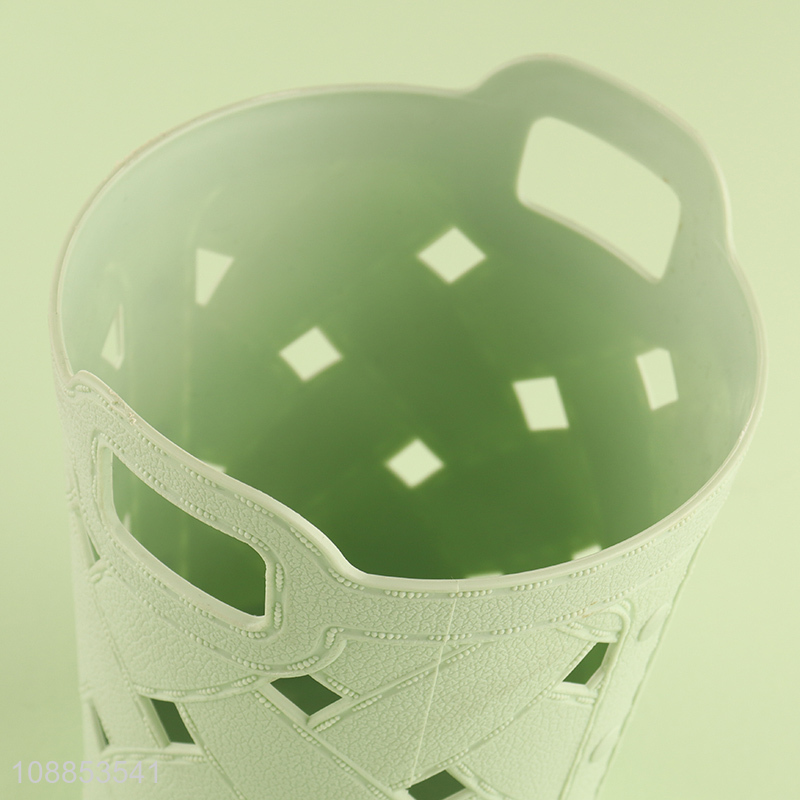 Hot selling hollow plastic storage basket pen holder makeup organizer