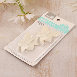 High quality butterfly shape 2pcs <em>plastic</em> sticky <em>hook</em> set