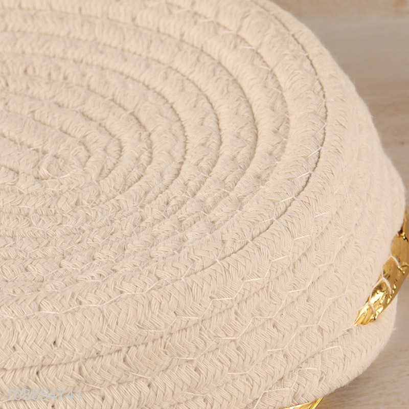 Wholesale multi-purpose woven cotton rope storage basket for fruits