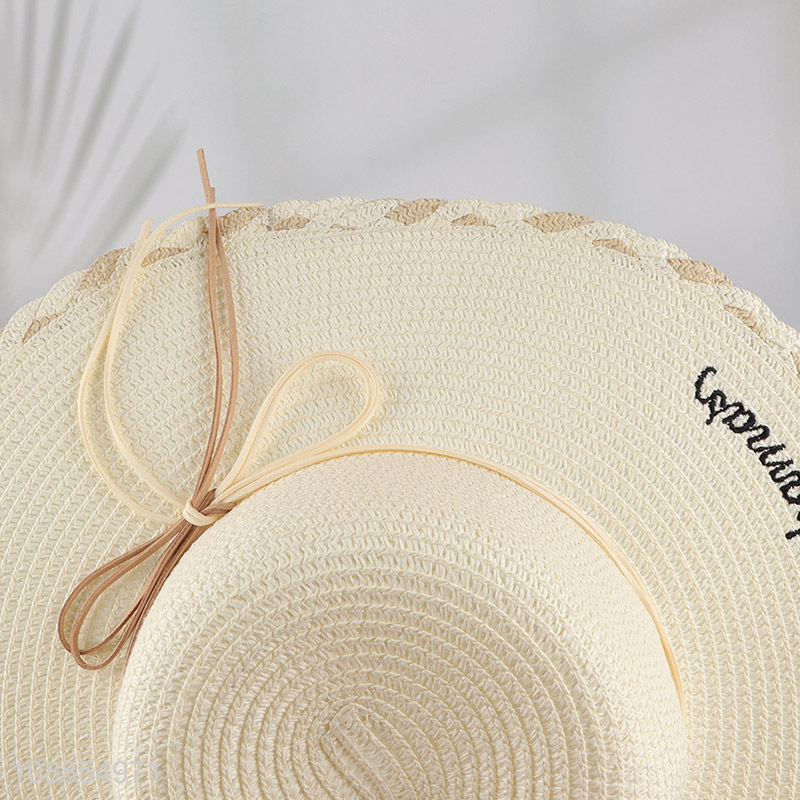 Factory price outdoor summer beach straw hat for women