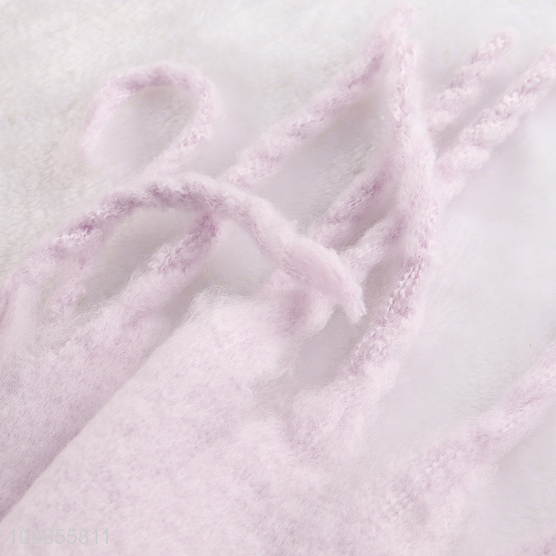 Wholesale super soft scarf winter fall fringe scarf for women girls