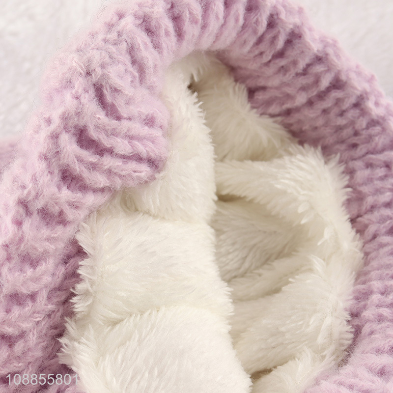 Good quality women's fleece lined beanie hat winter hats