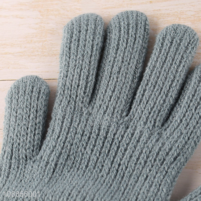 Good quality winter gloves windproof warm knit gloves for women men