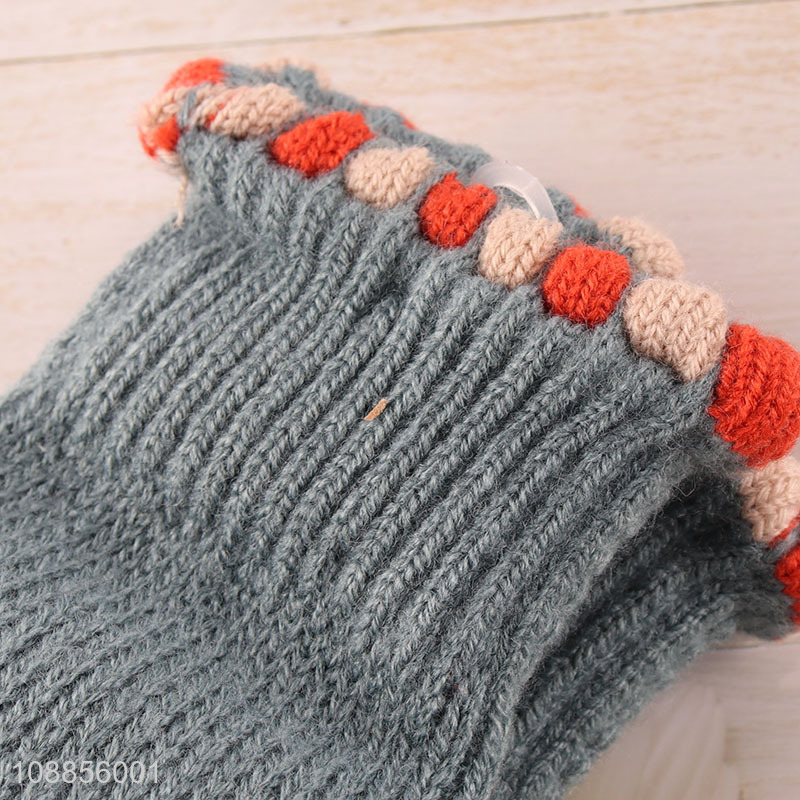 Good quality winter gloves windproof warm knit gloves for women men