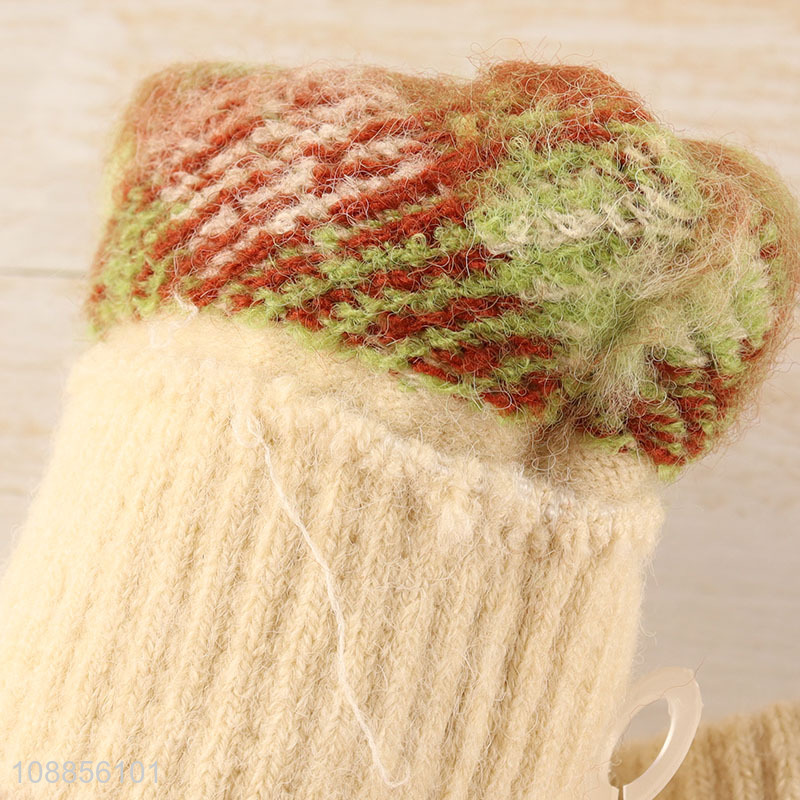 Hot selling winter knit gloves touch screen gloves for men women