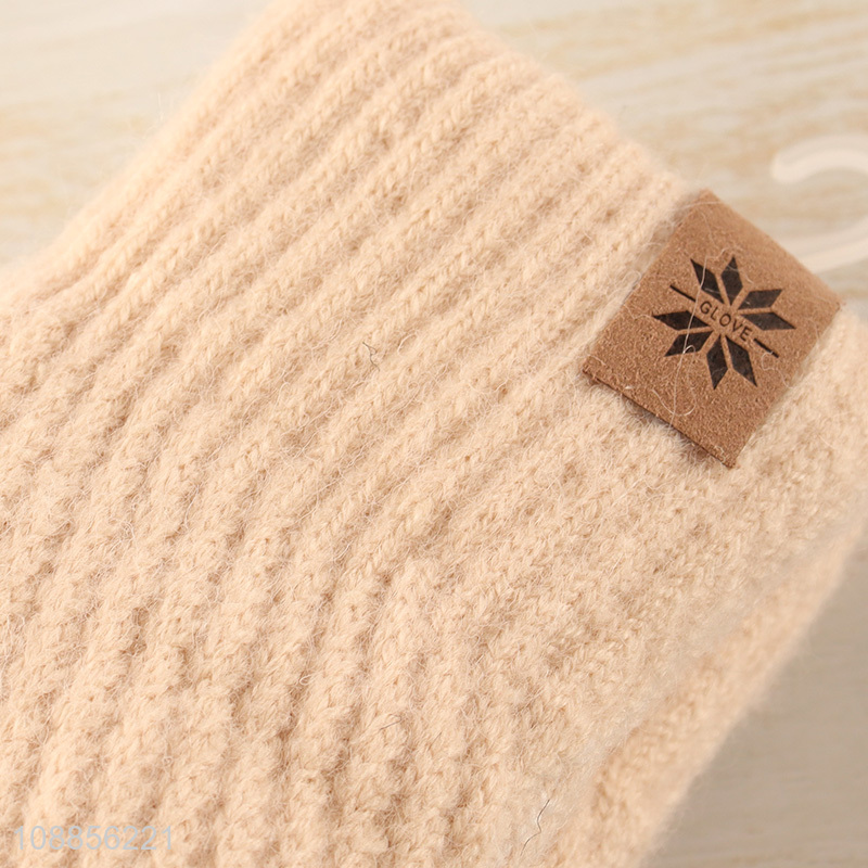 China imports men women winter gloves fleece lined knitted gloves