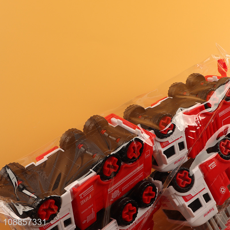 New product diy fire fighting truck free assembly take apart toys