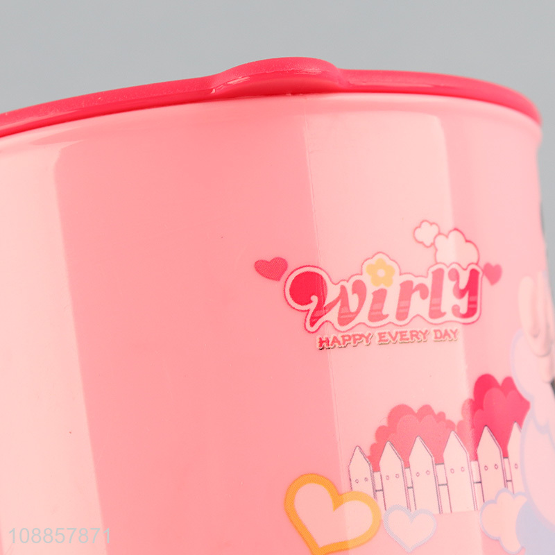Good Quality Cartoon Printed Plastic Mouthwash Cup with Lid for Kids