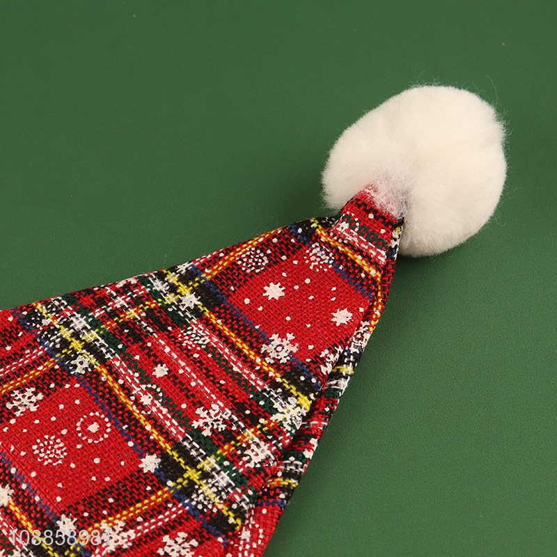 Online Wholesale Plaid Santa Hat Christmas Hat for Kids Adults