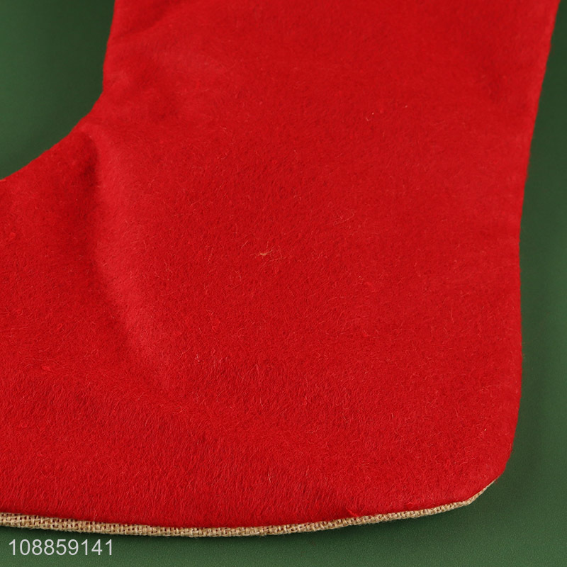 Wholesale Imitated Linen Christmas Stocking Party Decoration Xmas Gift Bag