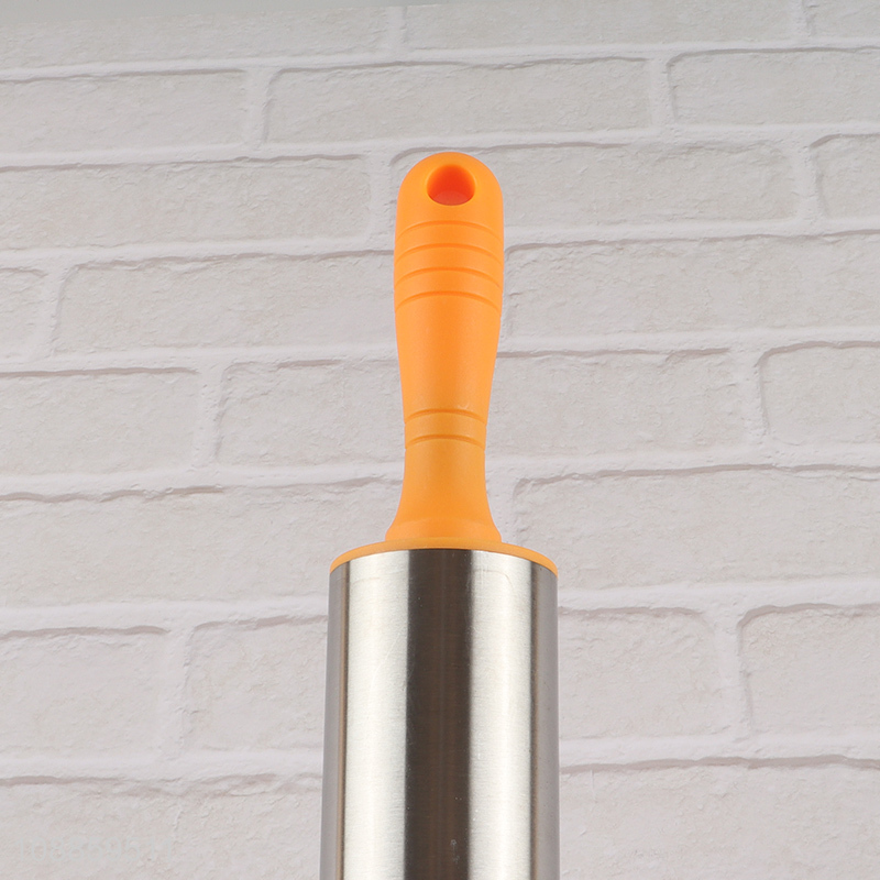 Good quality stainless steel pastry dough rolling pin for sale