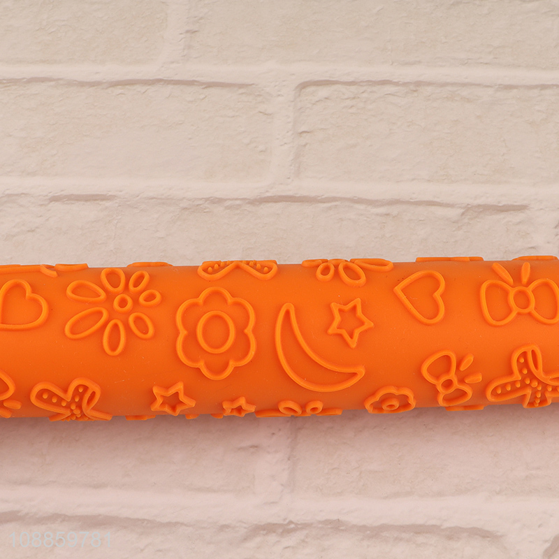 China wholesale cookies embossing non-stick pastry dough rolling pin