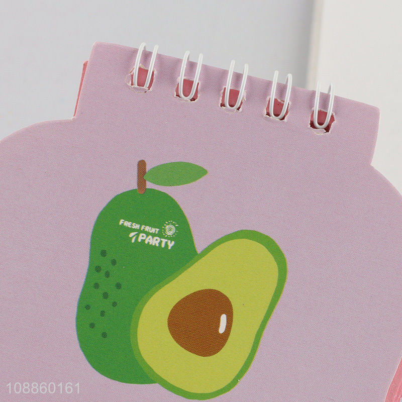 Good quality avocado notebook unlined spiral notebook pocket notebook