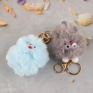 Wholesale cute plush key chain keyring handbag pendant for women