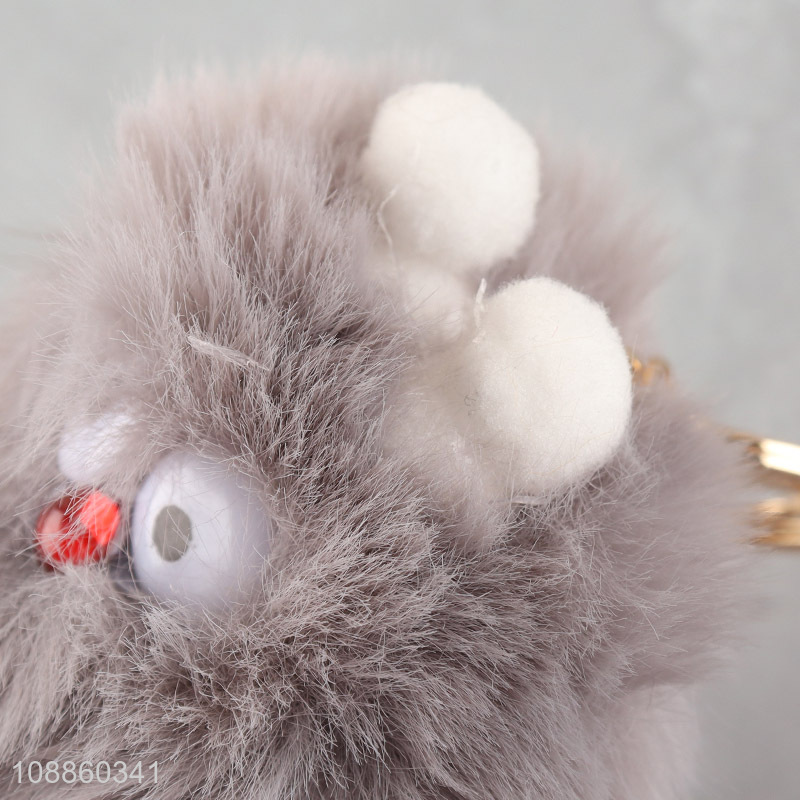 Wholesale cute plush key chain keyring handbag pendant for women