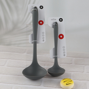 Best selling grey silicone kitchen utensils soup ladle spoon
