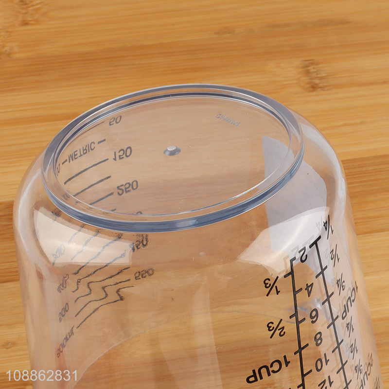 Good quality 600ml clear plastic measuring cup for kitchen bakery