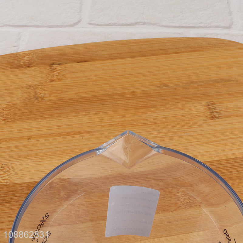 Good quality 600ml clear plastic measuring cup for kitchen bakery