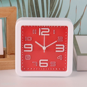 Good sale square desktop decoration <em>alarm</em> <em>clock</em> table <em>clock</em>