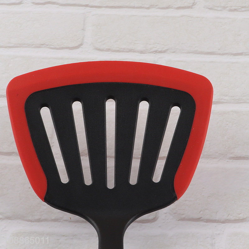 Factory supply kitchen utensils silicone slotted spatula turner for cooking