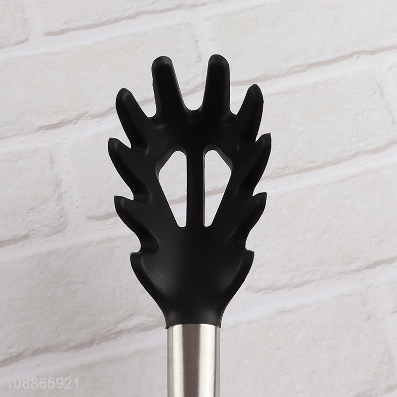 New product durable silicone spaghetti server pasta fork for cooking