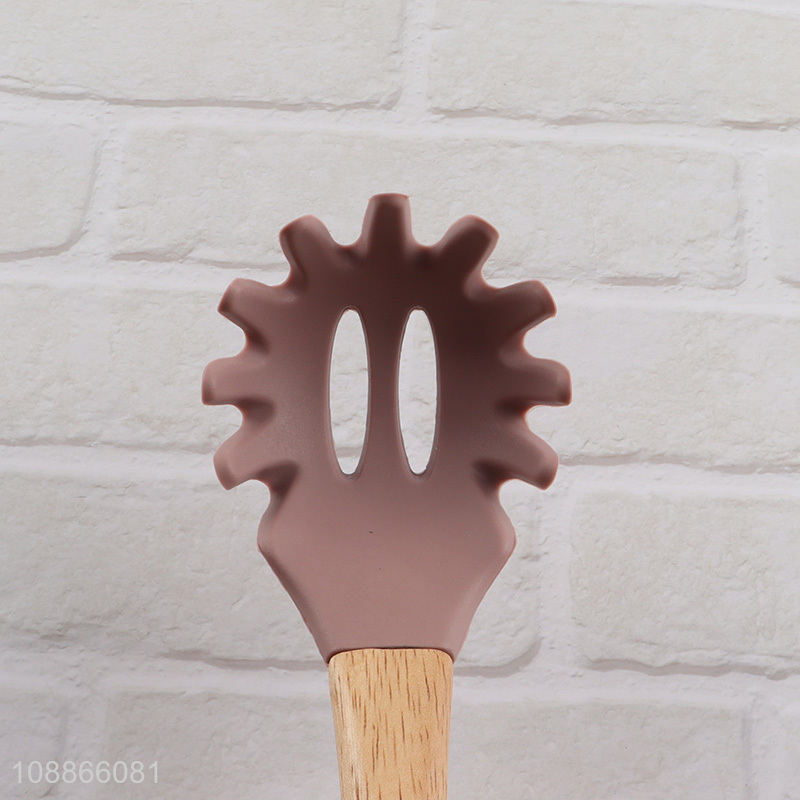 New arrival heat resistant silicone spaghetti server with comfort handle