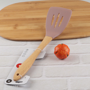 New product silicone slotted spatula cooking turner for non-stick cookware