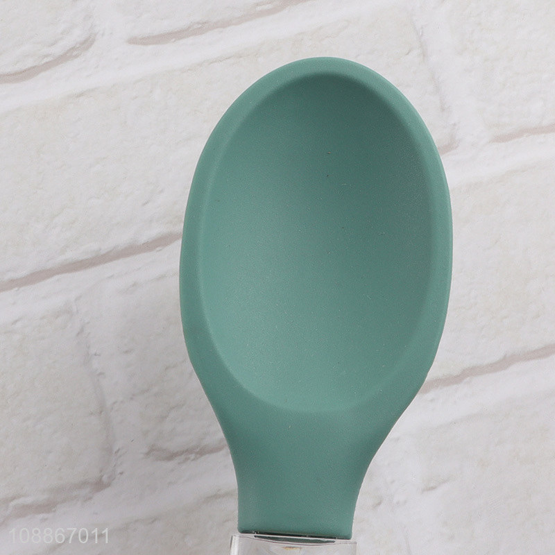 China imports heat resistant silicone cooking spoon with clear handle
