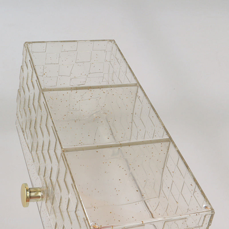 High quality tabletop makeup organizer storage container for cotton pads