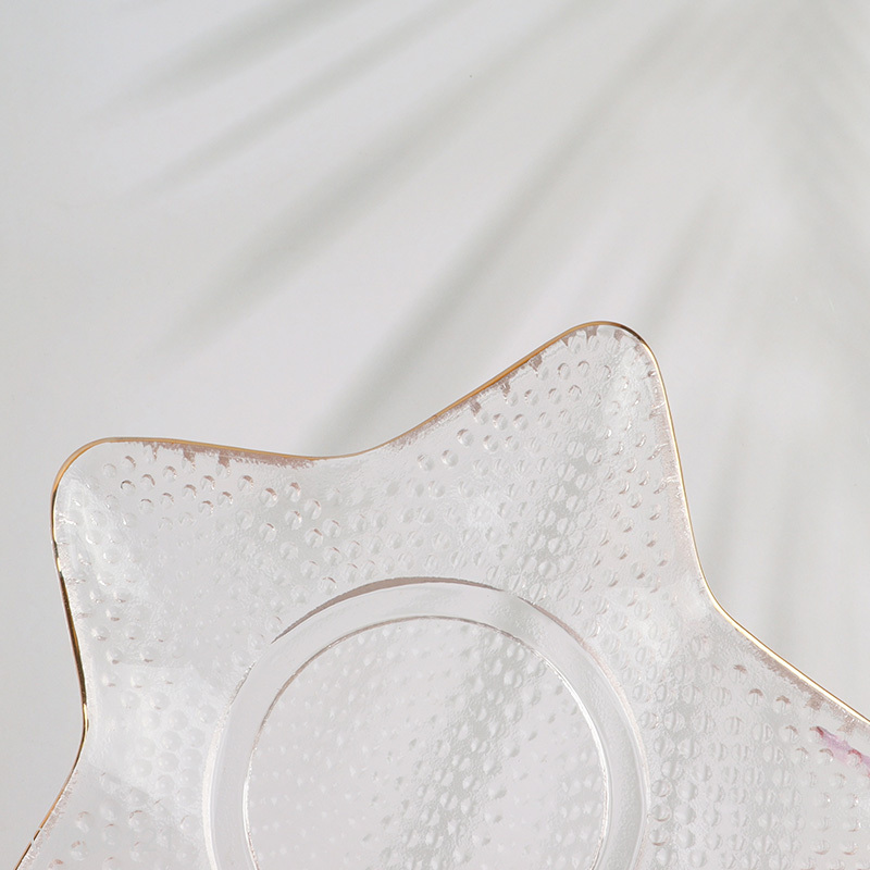 Good quality seafish shape glass jewelry dish tray ring dish holder